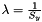$ \lambda=\frac{1}{S_y} $