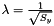 $ \lambda=\frac{1}{\sqrt{S_y}} $